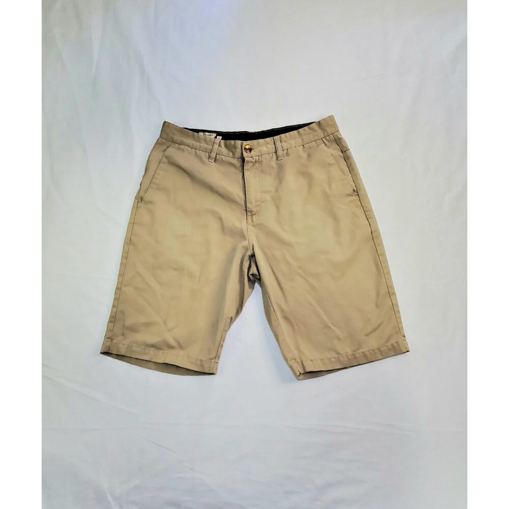 Volcom Shorts Men's Size 31 Khaki Frickin Modern Stretch Chino 10" Inseam Ca11
